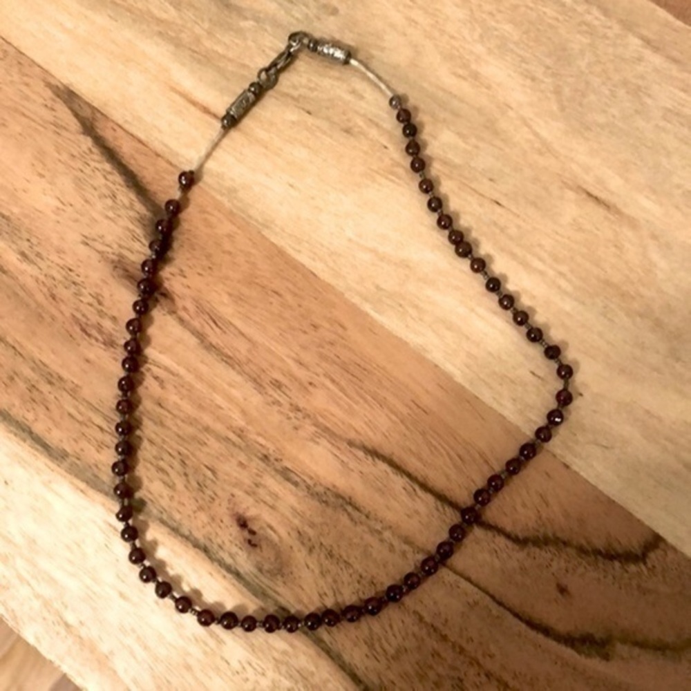 Purple beaded short 12 inch necklace